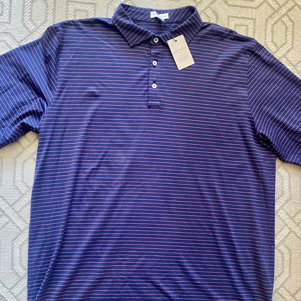 Peter Millar Pilot Mill Cedar Stripe Polo NWT - Picture 8 of 10